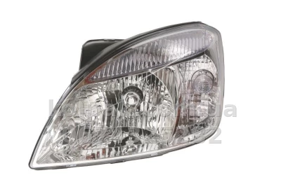Передня ліва фара Kia Rio 2 2005-2010, H4, з білим покажчиком повороту, механічне регулювання, Depo, 223-1123L-LD-E Передня ліва фара Kia Rio 2 2005-2010, H4, з білим покажчиком повороту, механічне регулювання, Depo, 223-1123L-LD-E