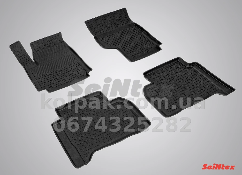 Floor mats for Volkswagen Amarok 2009-, Rubber, 5 pcs, Seintex, 83775 Floor mats for Volkswagen Amarok 2009-, Rubber, 5 pcs, Seintex, 83775 β photo 1