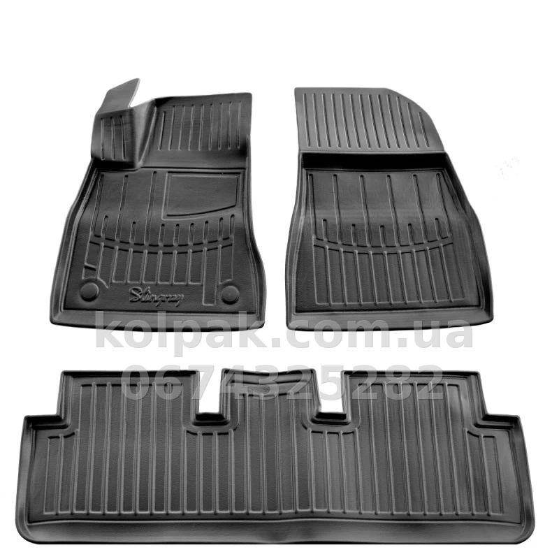 Polyurethane floor mats for Tesla Model 3 Highland 2023- with raised edges, 3 pcs Stingray 5050123 Polyurethane floor mats for Tesla Model 3 Highland 2023- with raised edges, 3 pcs Stingray 5050123 β photo 1