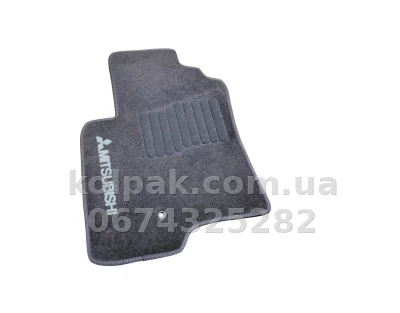 Ворсові килимки в салон Mitsubishi Pajero 3 1999-2006, 5 дверей, сірі, 3 шт., AVTM GRCR1399 — фото 2
