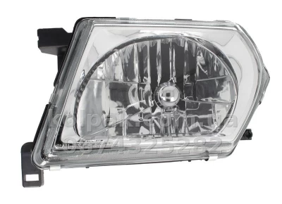 Передня ліва фара Nissan Patrol (Y61) 2000-2004, H4, механічне регулювання, сіра, Depo, 215-11A1L-LD-E