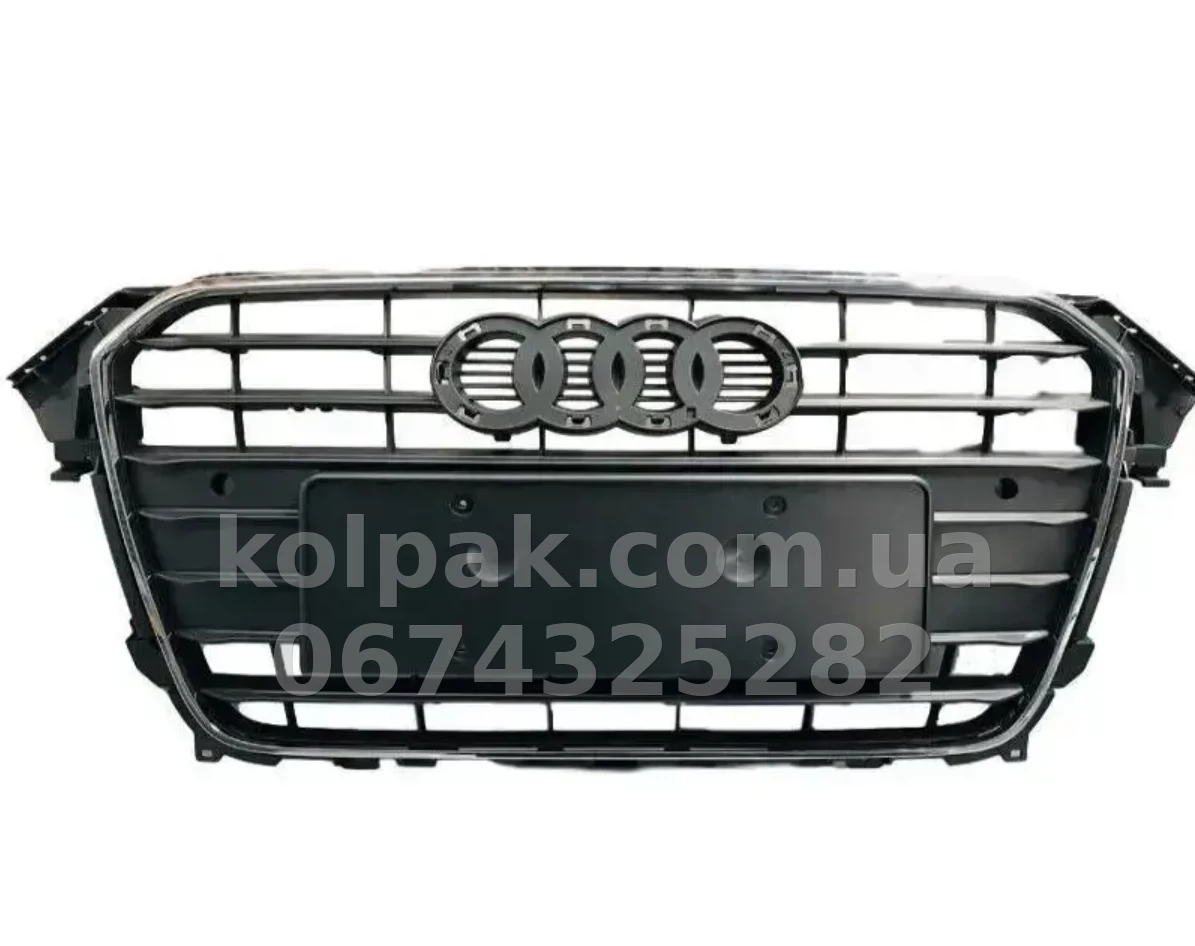 Решітка радіатора Audi A4 B8 2012-2016, зовнішня частина, з отвором для датчика паркування, AVTM, 181215991 Решітка радіатора Audi A4 B8 2012-2016, зовнішня частина, з отвором для датчика паркування, AVTM, 181215991 — фото 1