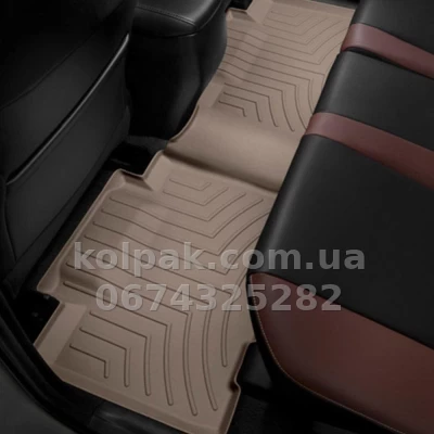 Floor mats for Toyota Rav4 2013-, with raised edges, rear, beige, Weathertech 455102 — photo 2