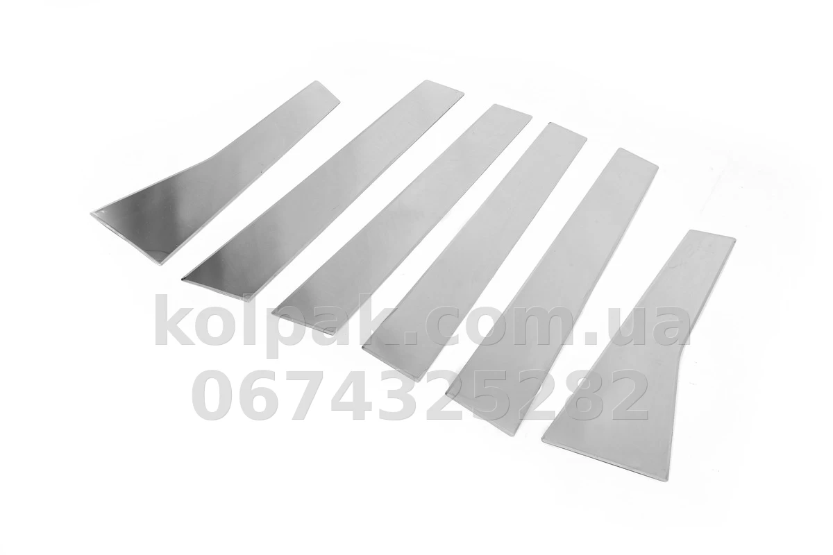 Chrome-plated Trims for door pillar trims (4 pcs) Ford Kuga 2008-2012, Carmos, 6454380 Chrome-plated Trims for door pillar trims (4 pcs) Ford Kuga 2008-2012, Carmos, 6454380 β photo 1