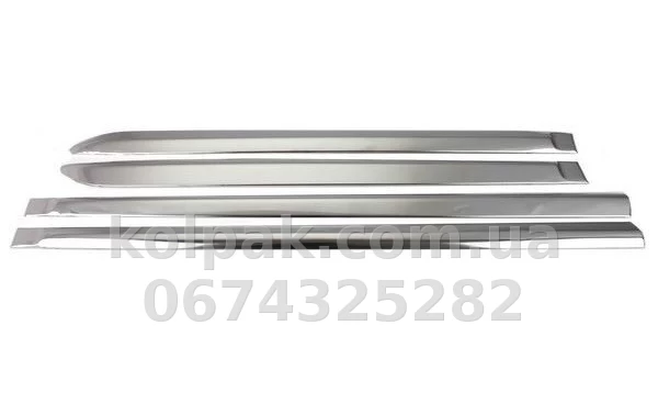 Chrome lower window trims (4 pcs) Hyundai Accent SD 2005-2011, OmsaLine, 3203141 Chrome lower window trims (4 pcs) Hyundai Accent SD 2005-2011, OmsaLine, 3203141 β photo 1