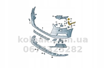 Ліве кріплення переднього бампера Audi A3 8V 2012-2016 Sportback, AVTM, 5504000027931P, 181224933 Ліве кріплення переднього бампера Audi A3 8V 2012-2016 Sportback, AVTM, 5504000027931P, 181224933 — фото 2