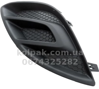Ліва решітка бампера Opel Corsa D 2011-2014, без отвору для протитуманної фари, AVTM, 13344801, 185225917