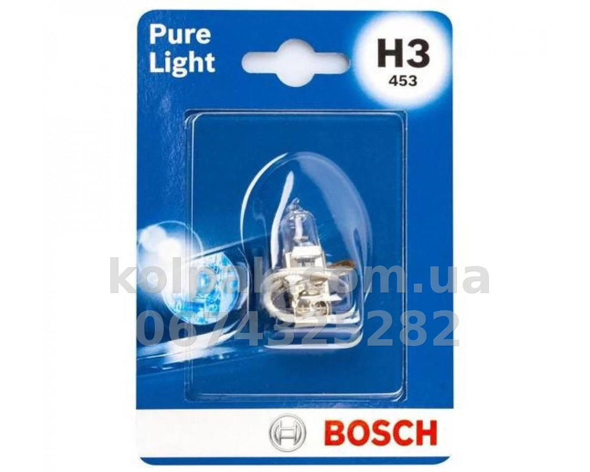 Żarówka samochodowa H3 Pure Light 12V 55W PK22 (opakowanie blistrowe 1 szt.) Żarówka samochodowa H3 Pure Light 12V 55W PK22 (opakowanie blistrowe 1 szt.) — zdjęcie 1