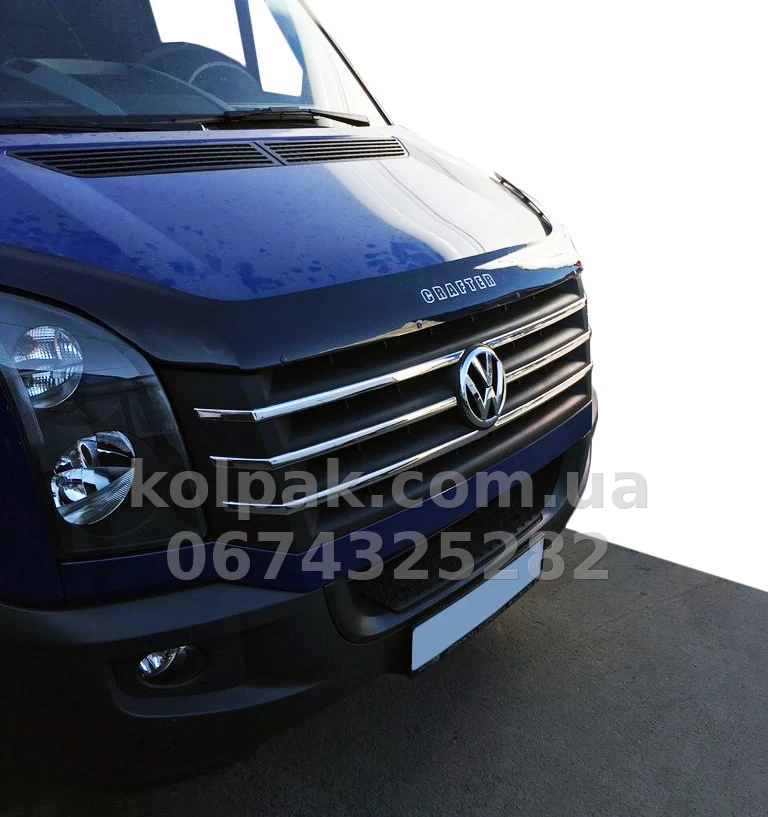 Хромовані накладки на решітку радіатора (6 шт.) Volkswagen Crafter 2011-2017, Carmos, 6455756 Хромовані накладки на решітку радіатора (6 шт.) Volkswagen Crafter 2011-2017, Carmos, 6455756 — фото 1