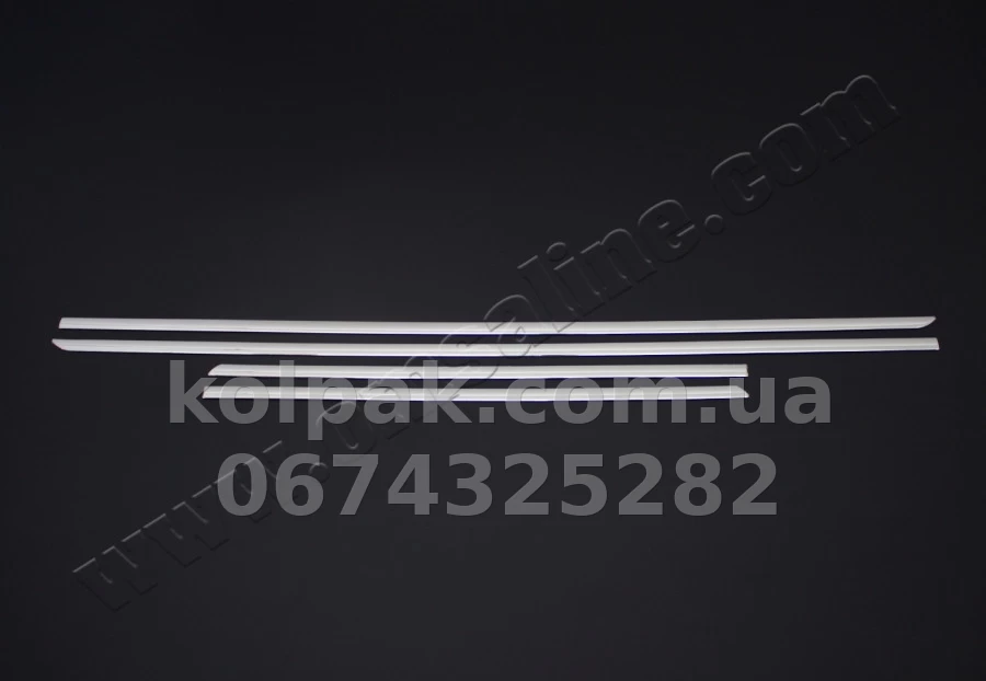 Chrome door moulding covers (4 pcs, stainless steel) Seat Leon 5D 2012-, OmsaLine, 6511131 Chrome door moulding covers (4 pcs, stainless steel) Seat Leon 5D 2012-, OmsaLine, 6511131 β photo 1