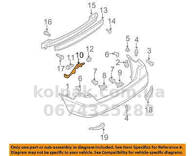 Original left rear bumper mounting bracket Mazda 6 2002-2008, GJ6A502J1E — photo 2