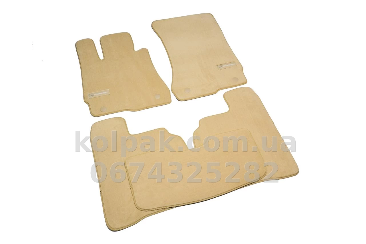 Carpet floor mats for Mercedes-Benz S-Class W221 2005-2013, (long), Premium, beige, AVTM BGLX1363 Carpet floor mats for Mercedes-Benz S-Class W221 2005-2013, (long), Premium, beige, AVTM BGLX1363 β photo 1