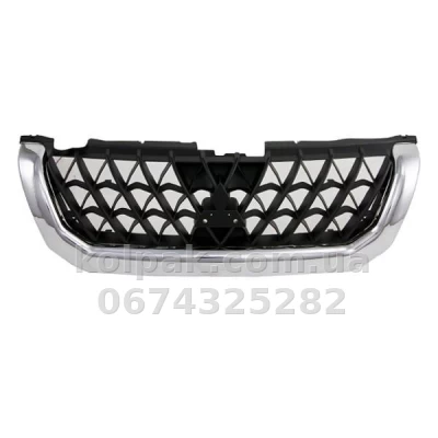 Решітка радіатора Mitsubishi Pajero Sport 2000-2004, хромована/чорна, AVTM, 183733993 Решітка радіатора Mitsubishi Pajero Sport 2000-2004, хромована/чорна, AVTM, 183733993