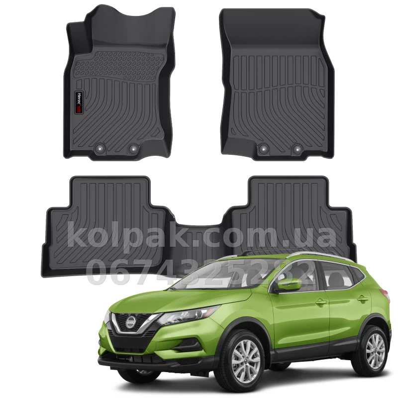 Всепогодні килимки в салон Nissan Qashqai & Rogue Sport 2017–2022 HAVOC™ Maximum Coverage