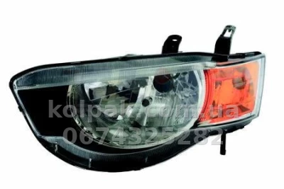 Передня ліва фара Mitsubishi Colt (Z30) 2009-2013, електричне регулювання, без коректора, без ламп (H4/P21W/W5W) Depo 214-1194LMLDEM2