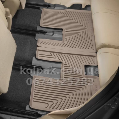 Floor mats for Toyota Highlander 2014-, 3 row, beige, Weathertech W335TN — photo 2