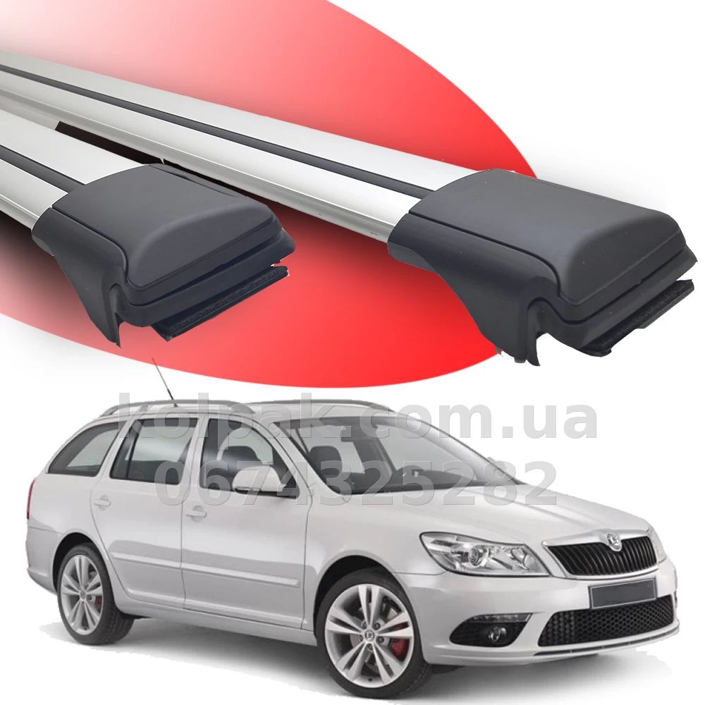 Roof crossbars for Skoda Octavia A5 2004–2013 model-specific roof rack system for longitudinal roof rails HAVOC 2 pcs Roof crossbars for Skoda Octavia A5 2004–2013 model-specific roof rack system for longitudinal roof rails HAVOC 2 pcs — photo 1