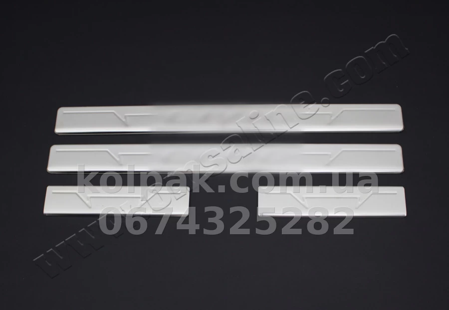 Chrome door sill trims (4 pcs) Honda Civic SD 2012-, OmsaLine, 3402091 Chrome door sill trims (4 pcs) Honda Civic SD 2012-, OmsaLine, 3402091 β photo 1