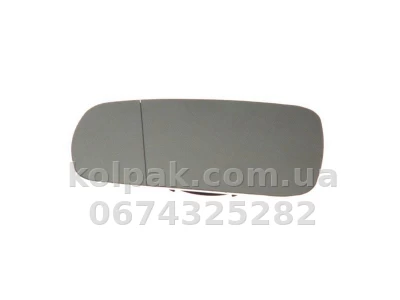 Лівий вкладиш дзеркала Volkswagen Passat 1996-2003/Golf 4/Bora 1997-2006/Seat Ibiza 1993-2002/Leon/Toledo 1999-2003, асферичний, із підігрівом, AVTM, 1J1857521C, 186439127