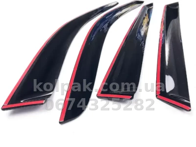 Window wind deflectors for Chevrolet Aveo Sd 2003-2006 AVTM AMC32703 — photo 3