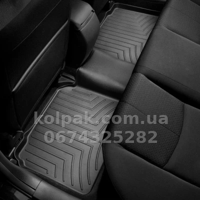 Килимки в салон Mazda 6 2008-, з бортиком, задні, чорні, Weathertech 442142 — фото 2