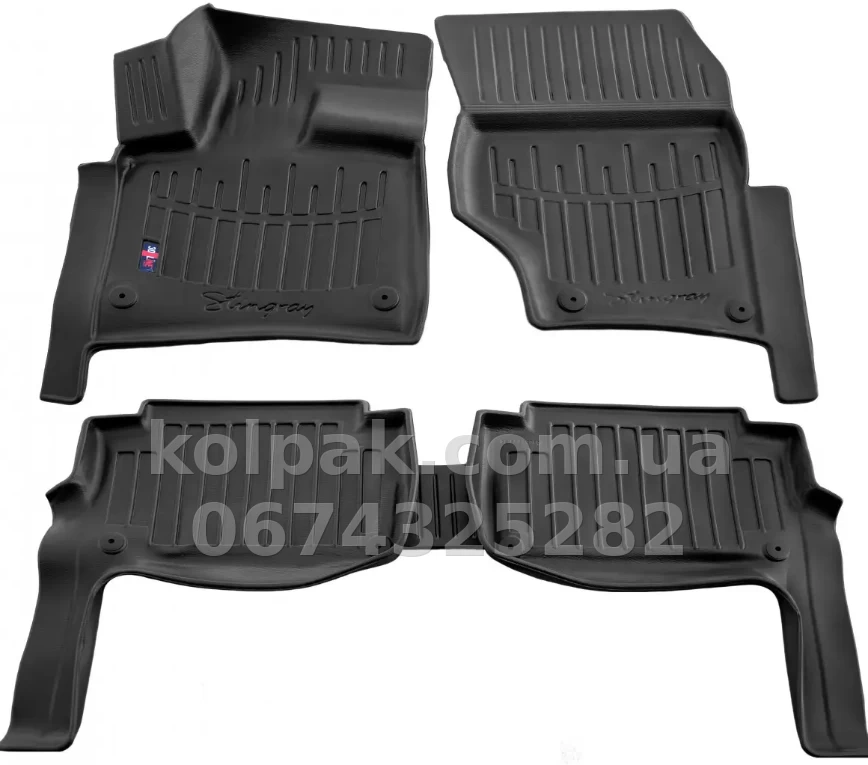 Поліуретанові килимки в салон Audi Q7 4L 2005-2015, з бортиком, 5 шт., Stingray, 5030055 Поліуретанові килимки в салон Audi Q7 4L 2005-2015, з бортиком, 5 шт., Stingray, 5030055 — фото 1