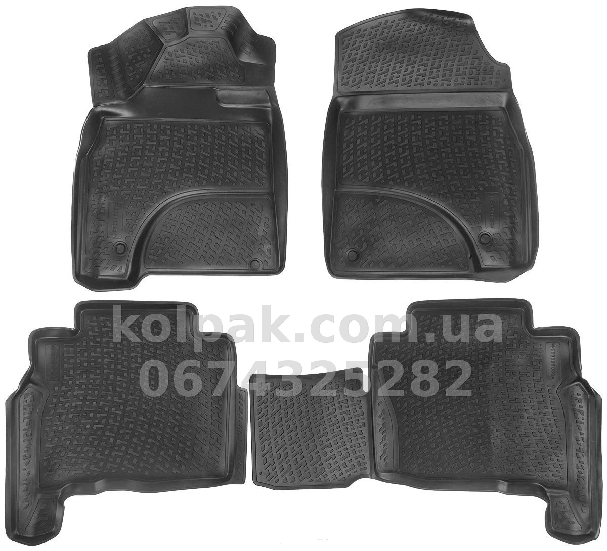 Polyurethane floor mats for Toyota Land Cruiser 200 2007-, L.Locker, 209060201 Polyurethane floor mats for Toyota Land Cruiser 200 2007-, L.Locker, 209060201 β photo 1