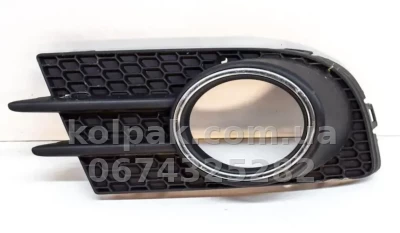 Ліва решітка бампера Volkswagen Tiguan 2011-2016, Sport, з отвором для протитуманної фари, чорна, AVTM, 5N0853665H, 187428933