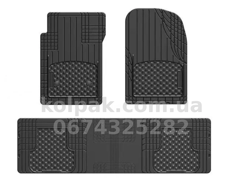 Universal floor mats UNI, black, 3 pcs, Weathertech 11AVMOTHSB Universal floor mats UNI, black, 3 pcs, Weathertech 11AVMOTHSB β photo 1