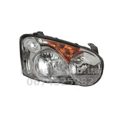 Передня права фара Subaru Impreza 2003-2005, H1/HB3, чорна рамка, електричне регулювання, Depo, 220-1111R-LDEM7