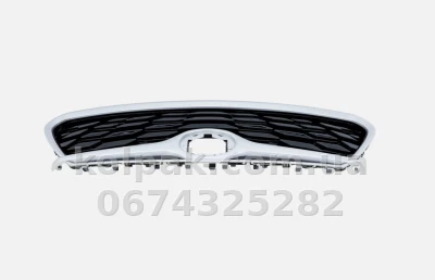 Radiator grille Toyota Highlander 2019-, black gloss, with chrome moulding, without opening for camera, AVTM, 187085991 — photo 4