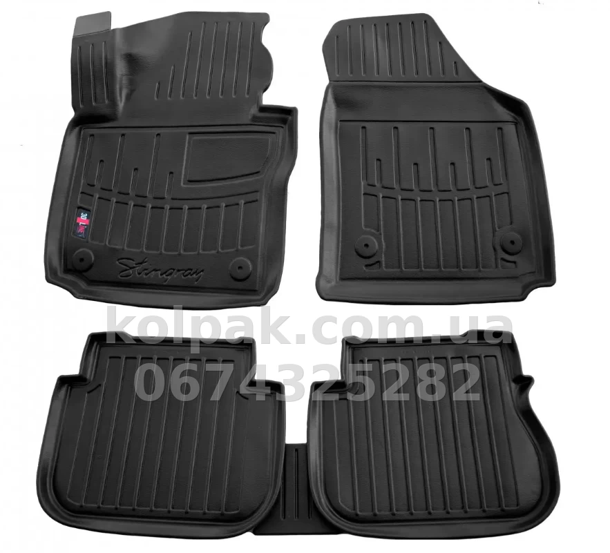Polyurethane floor mats for Volkswagen Caddy 2003-2020, 3 doors, with raised edges, 5 pcs, Stingray, 5024125 Polyurethane floor mats for Volkswagen Caddy 2003-2020, 3 doors, with raised edges, 5 pcs, Stingray, 5024125 β photo 1