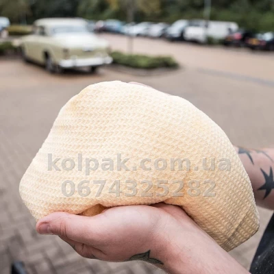 Waffle-weave drying towel Meguiars Water Magnet (yellow) 55x76 cm Meguiars X2000EU — photo 8