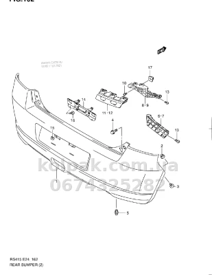 Праве кріплення заднього бампера Suzuki Swift 2005-2010, під фарою, AVTM, 7183163J00, 186814964 Праве кріплення заднього бампера Suzuki Swift 2005-2010, під фарою, AVTM, 7183163J00, 186814964 — фото 2