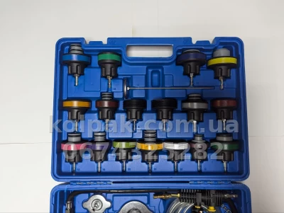 Set tools for replacement fluid and pressure testing in radiator system cooling (33 pieces) MG50887 MAGMA — photo 7