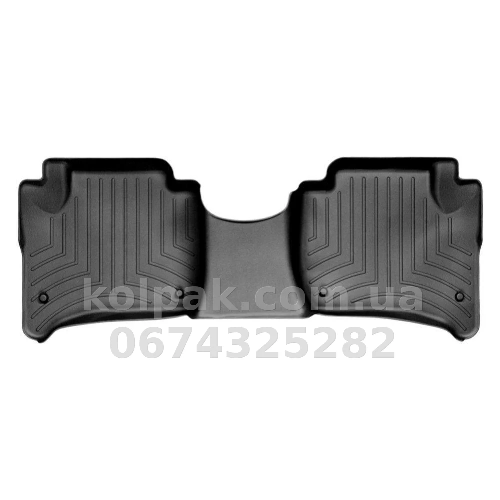 Floor mats for Volkswagen Touareg/Porsche Cayenne 2010-, with raised edges, 2 zones, rear, black, Weathertech 443332 Floor mats for Volkswagen Touareg/Porsche Cayenne 2010-, with raised edges, 2 zones, rear, black, Weathertech 443332 β photo 1