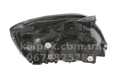 Передня ліва фара Kia Rio 2 2005-2010, H4, з білим покажчиком повороту, механічне регулювання, Depo, 223-1123L-LD-E — фото 2