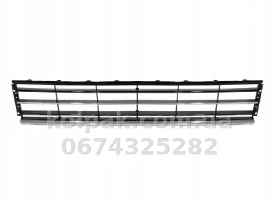 Решітка бампера Volkswagen Passat B7 2011-2015, середня, із хромованим молдингом, AVTM, 3AA853671B9B9, 7423 918 Решітка бампера Volkswagen Passat B7 2011-2015, середня, із хромованим молдингом, AVTM, 3AA853671B9B9, 7423 918
