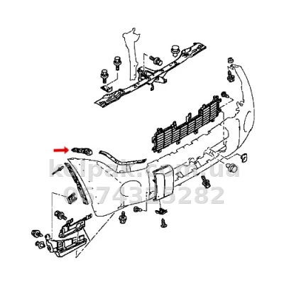 Праве кріплення переднього бампера Mitsubishi Pajero Wagon 4 2007-2014, AVTM, 6400A594, 183738932 Праве кріплення переднього бампера Mitsubishi Pajero Wagon 4 2007-2014, AVTM, 6400A594, 183738932 — фото 2