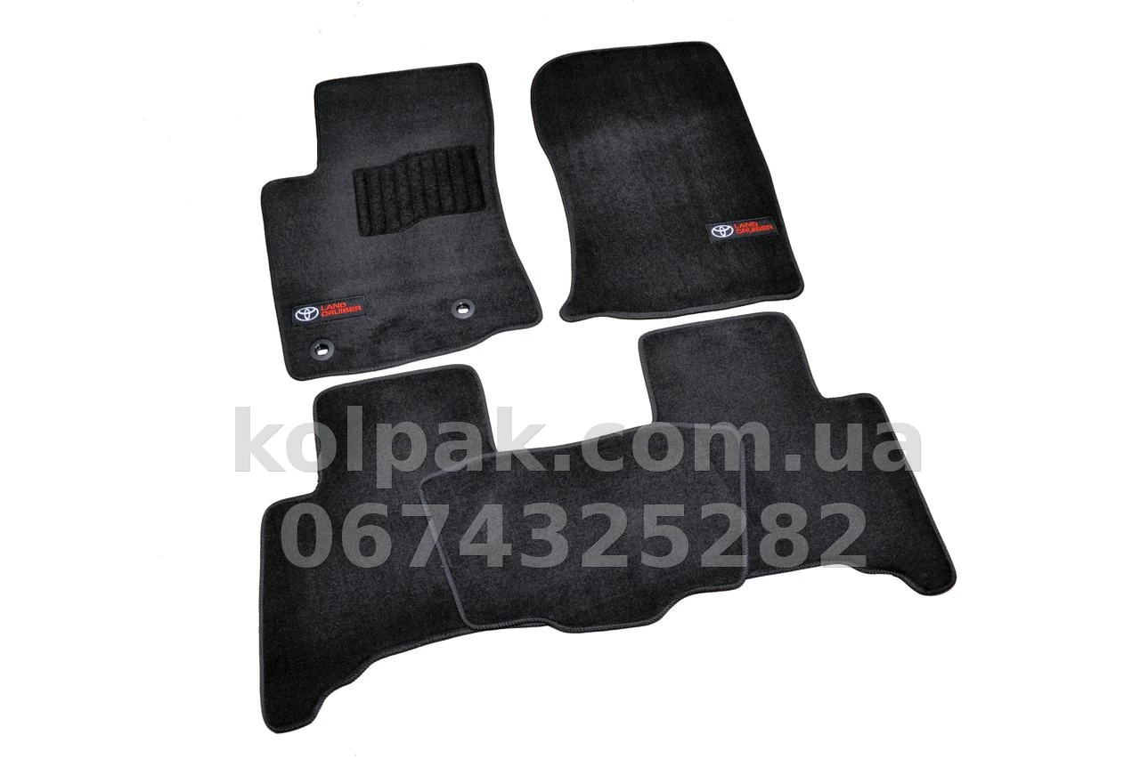 Ворсові килимки в салон Toyota Land Cruiser Prado 150 2013-, 5 місць, Premium, чорні, AVTM BLCLX1638 Ворсові килимки в салон Toyota Land Cruiser Prado 150 2013-, 5 місць, Premium, чорні, AVTM BLCLX1638 — фото 1