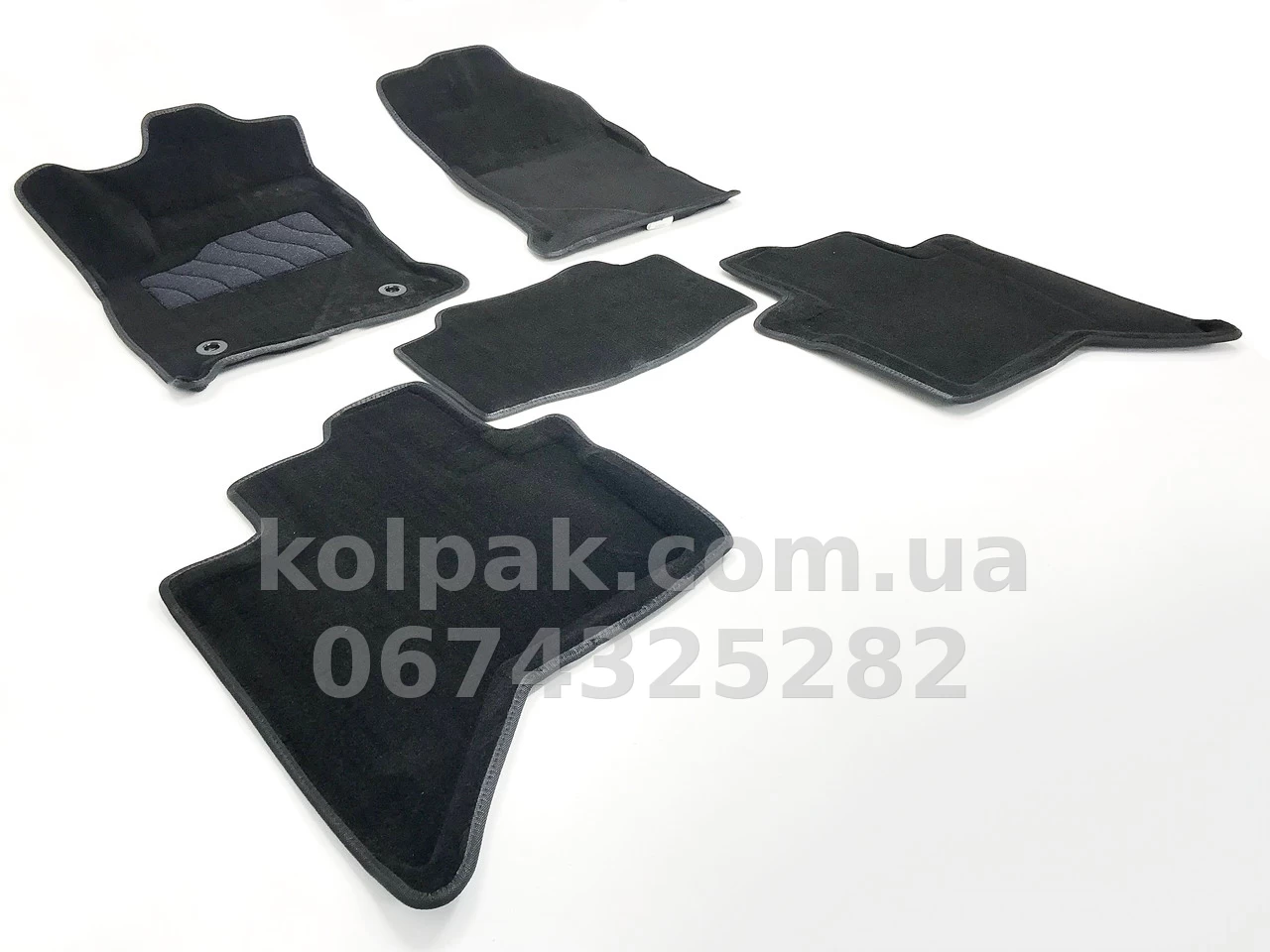 Carpet floor mats for Toyota Hilux 2015-, black, 5 pcs, Seintex, 88366 Carpet floor mats for Toyota Hilux 2015-, black, 5 pcs, Seintex, 88366 β photo 1