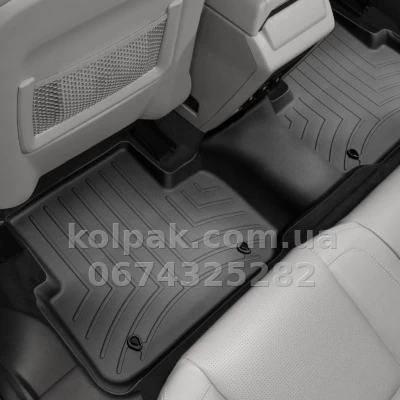 Floor mats for Land Rover Discovery Sport 2015-, with raised edges, rear, black, Weathertech 447962 — photo 2