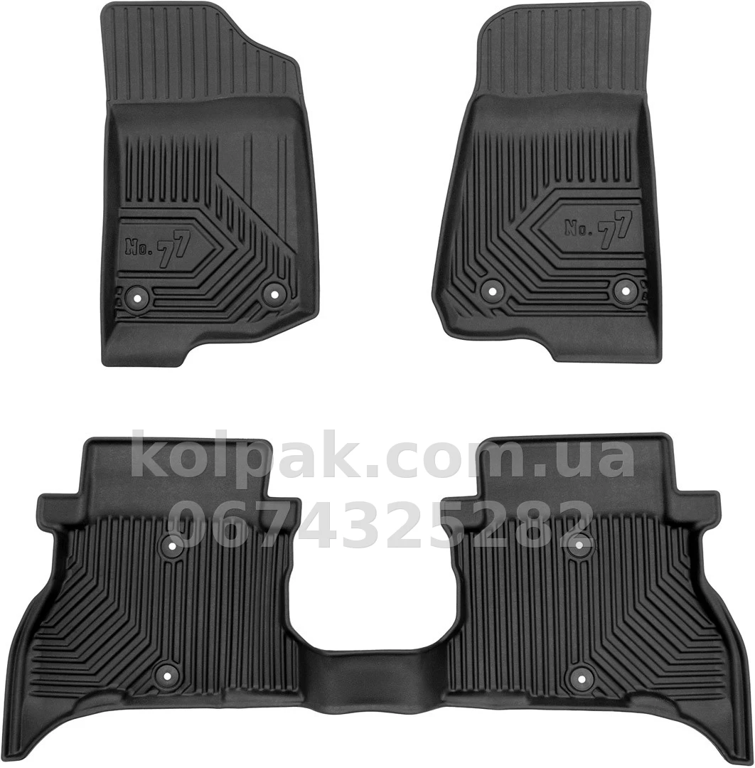 Килимки в салон Jeep Wrangler JL 2021-, hybrid, з бортиком, Frogum, FG 77427792 Килимки в салон Jeep Wrangler JL 2021-, hybrid, з бортиком, Frogum, FG 77427792 — фото 1