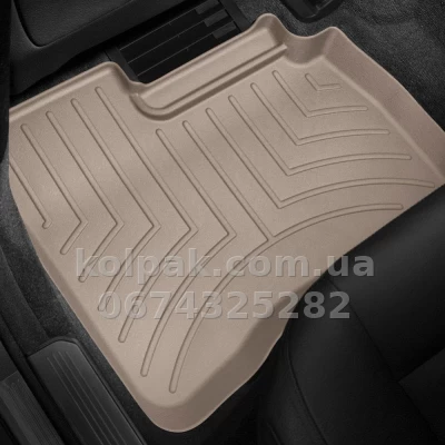 Килимки в салон Mercedes-Benz S-Class W221 2007-, Short, з бортиком, задні, бежеві, Weathertech 452523 — фото 2