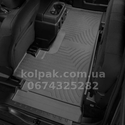 Floor mats for Ford F150 2009-, Extended Cab, with raised edges, rear, black, Weathertech 446973IM — photo 2