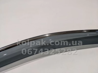 Дефлектори вікон Toyota Camry 70 2018+ HAVOC — з хромованою смугою — фото 11