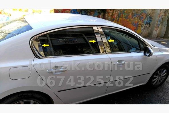 Chrome door pillar trims (6 pcs) Peugeot 508 Sd 2010-, Carmos, 6457859 Chrome door pillar trims (6 pcs) Peugeot 508 Sd 2010-, Carmos, 6457859 β photo 1