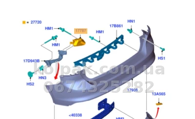 Ліве кріплення заднього бампера Ford Focus 3 HB 2011-2014, внутрішнє, AVTM, 1722284, 182813963 Ліве кріплення заднього бампера Ford Focus 3 HB 2011-2014, внутрішнє, AVTM, 1722284, 182813963 — фото 2