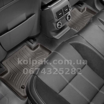 Floor mats for Jaguar F-Pace 2016-/Land Rover Range Rover Velar 2017-, with raised edges, rear, cocoa, Weathertech 479632 — photo 2