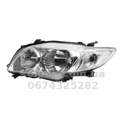 Передня ліва фара Toyota Corolla 2007-2009, HB4/HB3, механічне регулювання, без моторчика, Depo, 212-11M7L-LD-EM Передня ліва фара Toyota Corolla 2007-2009, HB4/HB3, механічне регулювання, без моторчика, Depo, 212-11M7L-LD-EM